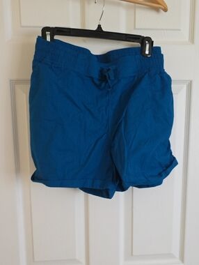 George Bright Blue Elastic-Waist Womens Shorts